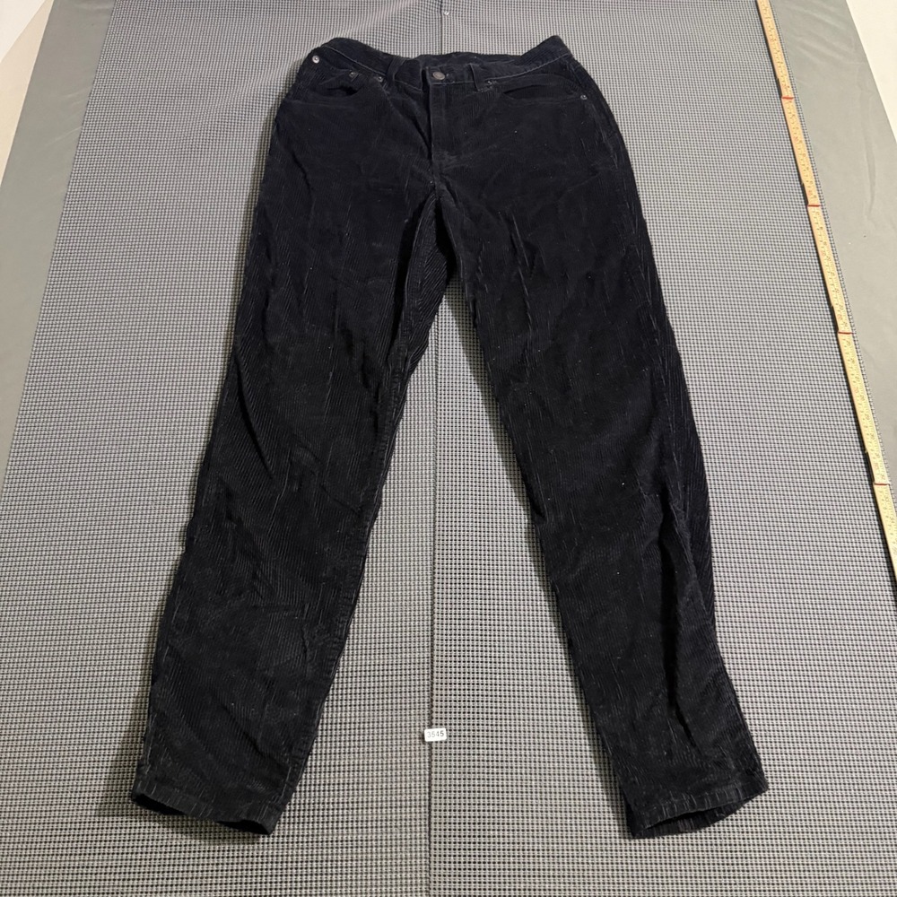 Levi Strauss & Co Womens Black Corduroy Straight Leg Pants Estimated W29